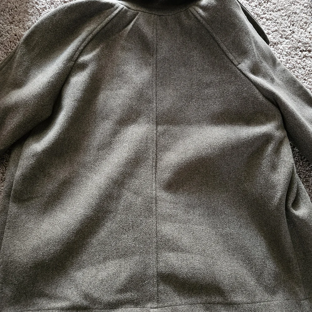 Anthropology avec les fillas zip jacket collar winter coat medium Brown Minimal - Picture 7 of 12